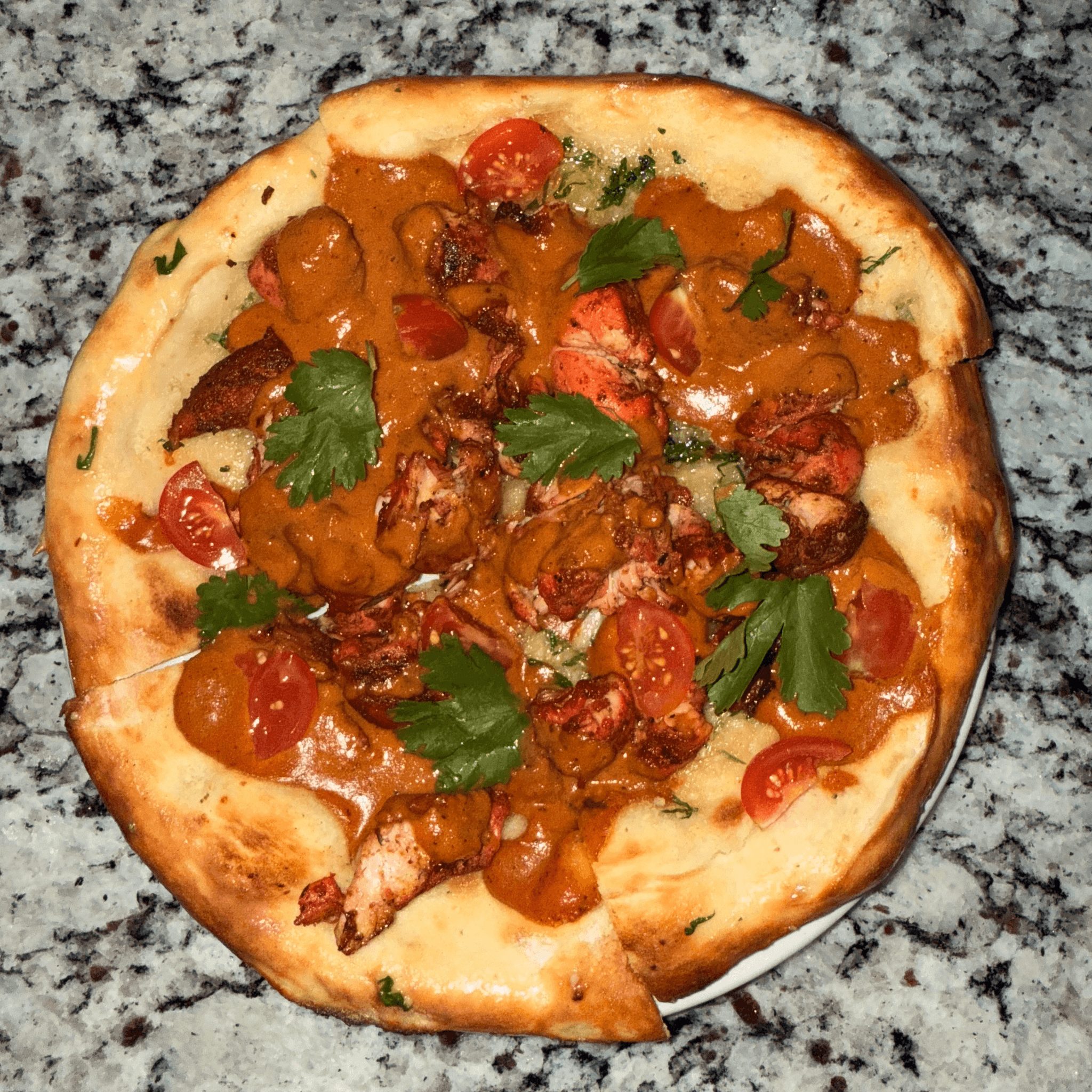 Butter Chicken pizza.