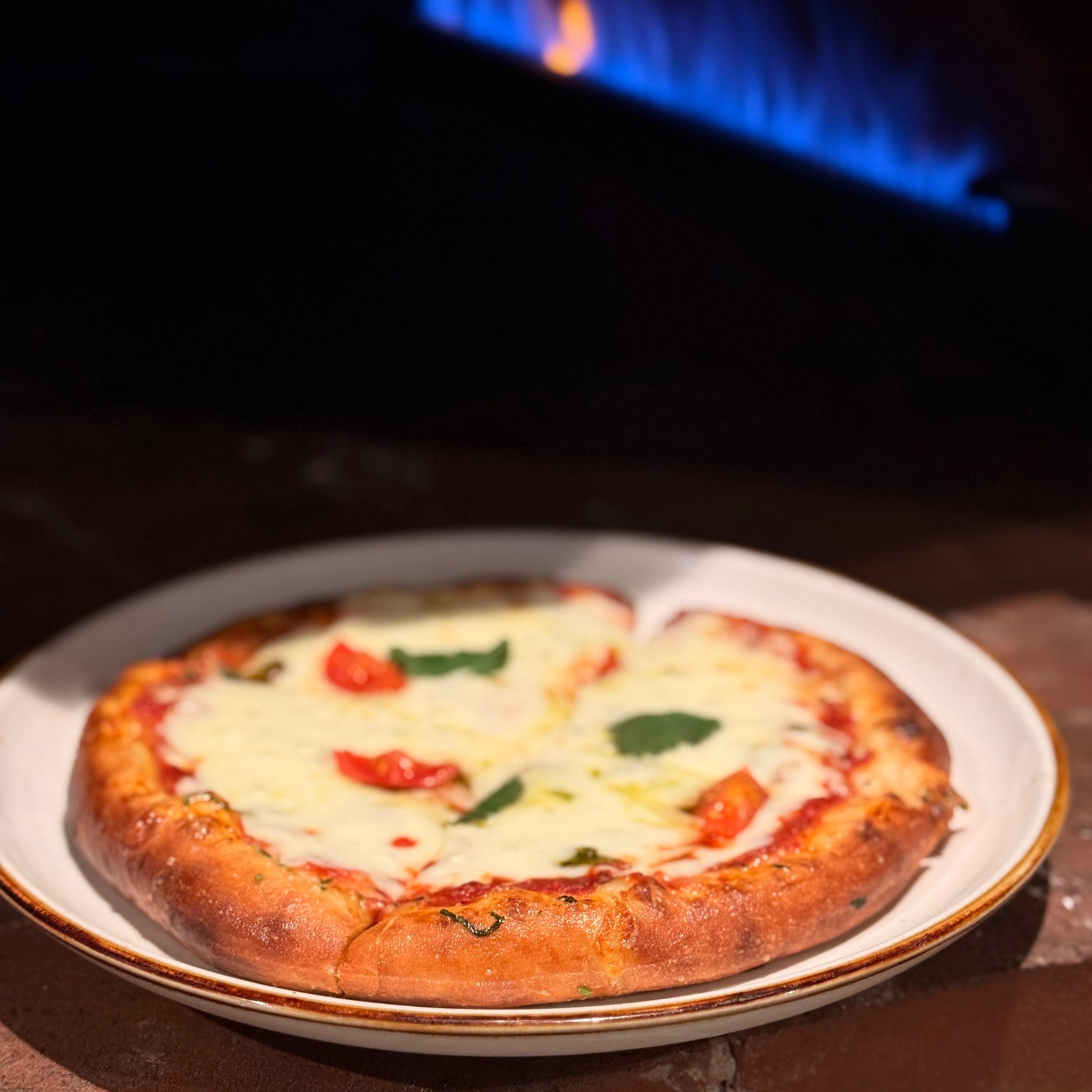 Margherita pizza.