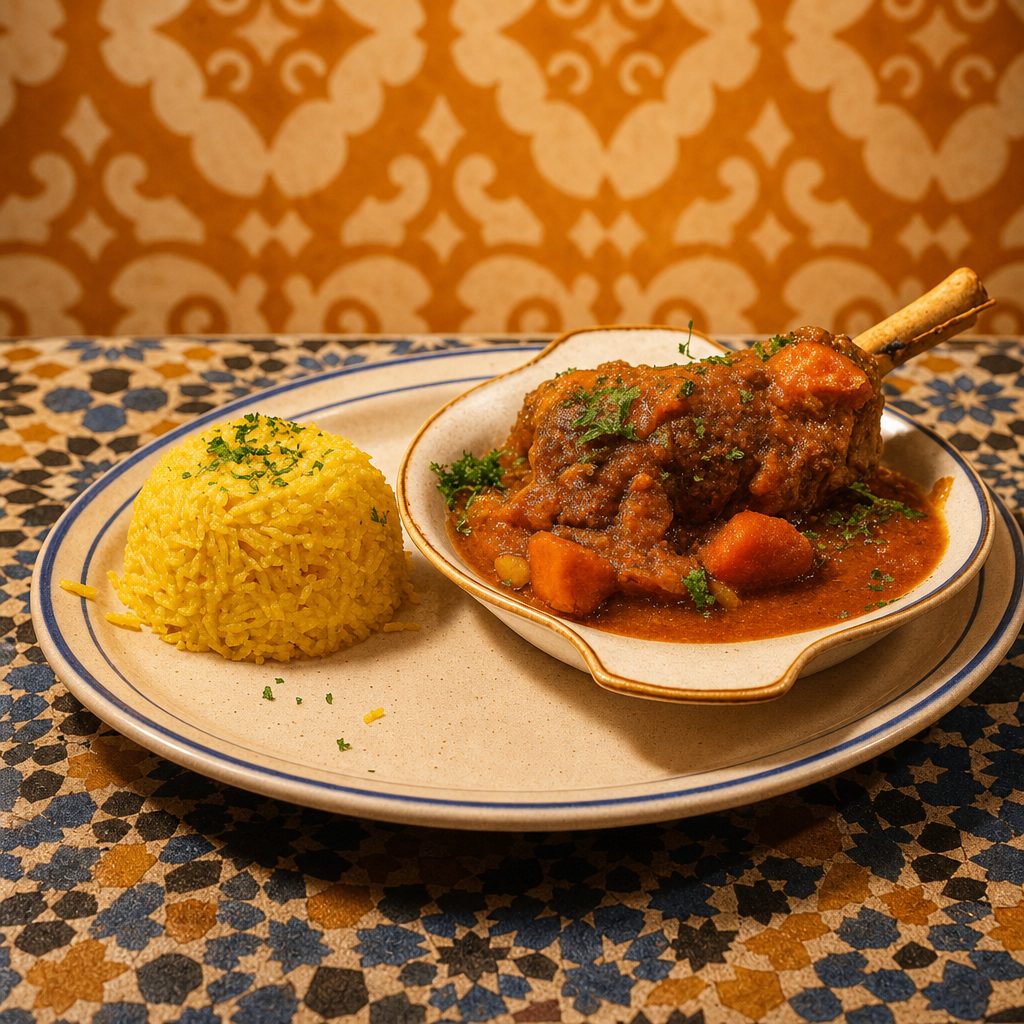Braised Lamb Shanks.