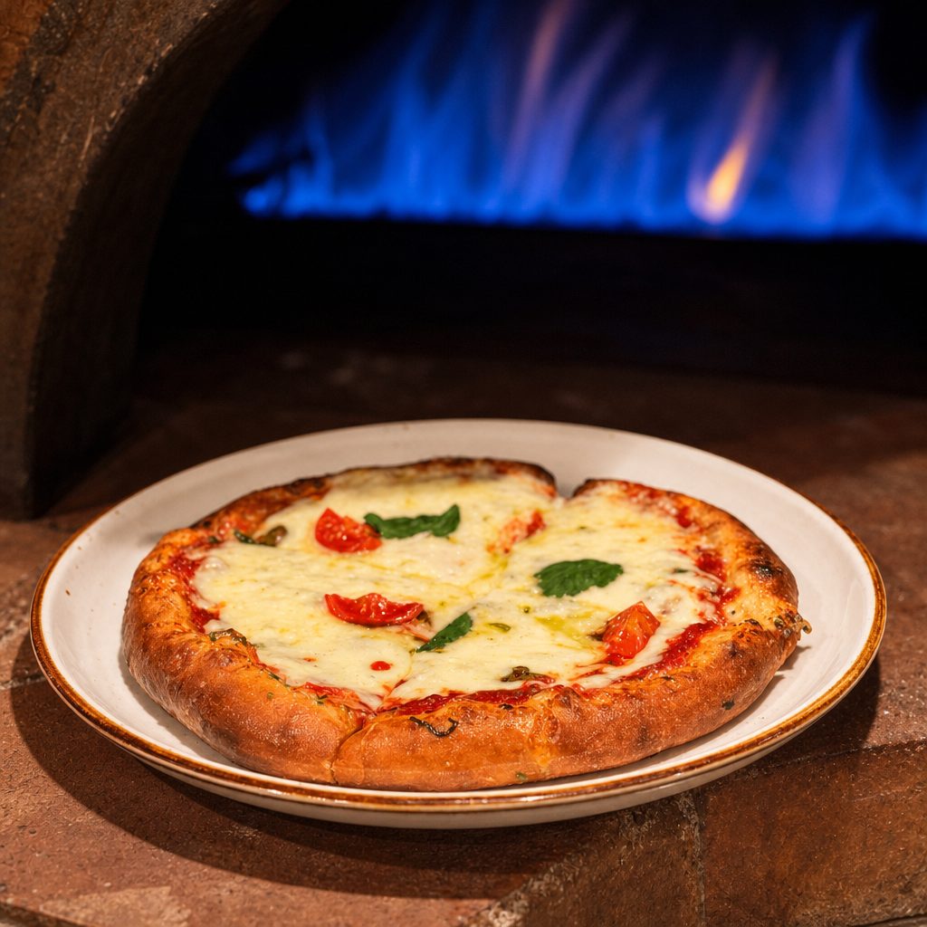 Margherita pizza.